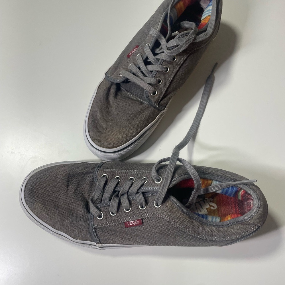 Vans Men's Gray Sneakers with Multicolor‎ Lining